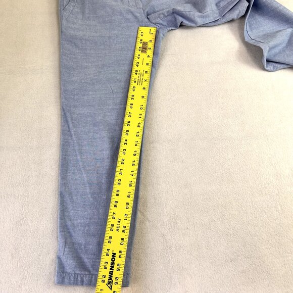 Talbots Pants Womens 4P Relaxed Chino Blue Chambray Career Office Profesional - Picture 3 of 10